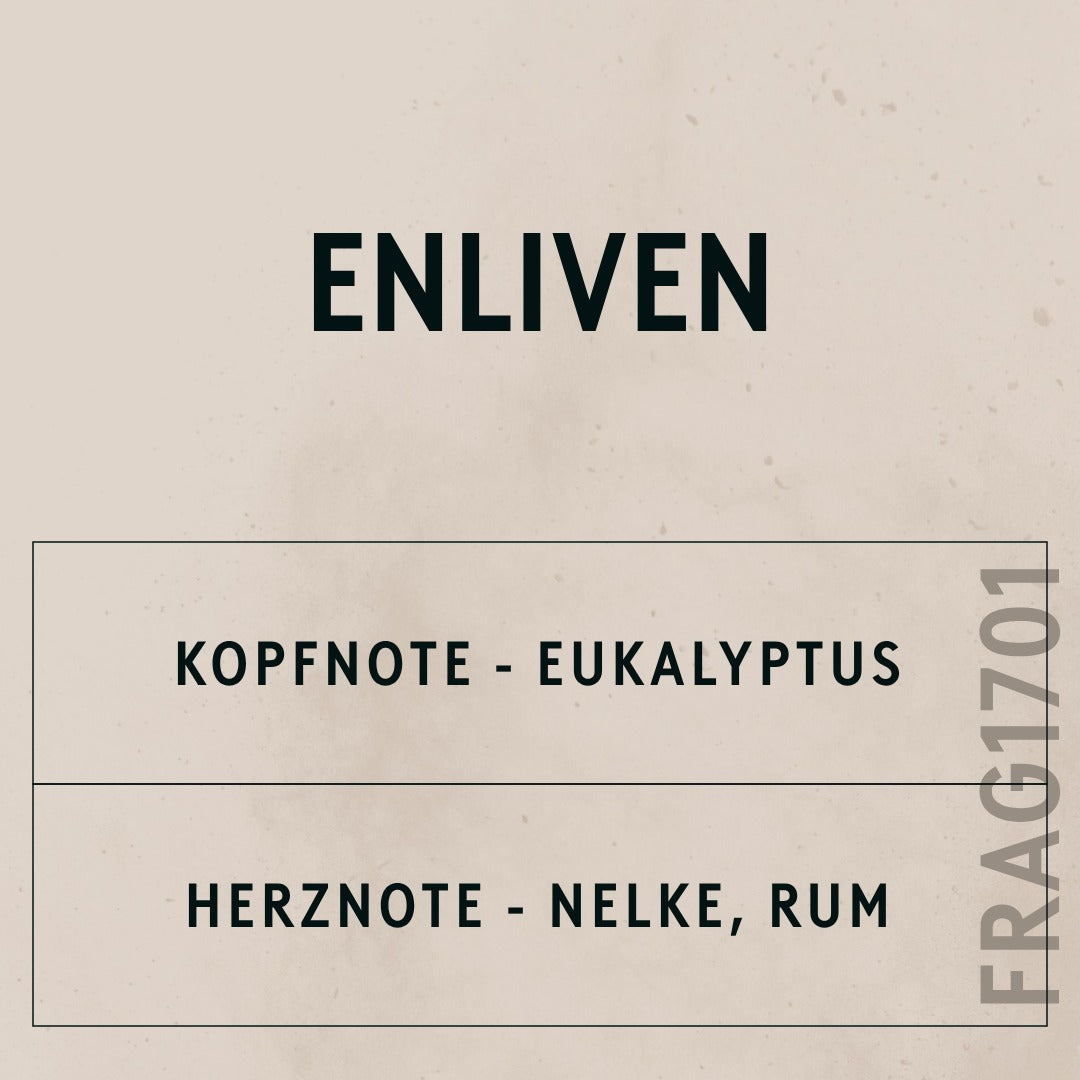 Enliven Natural Oil scent card (German)