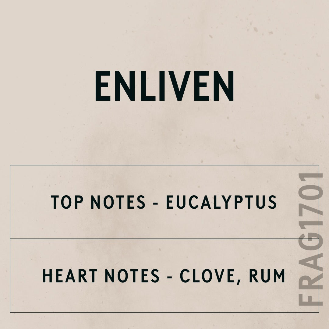 Enliven Natural Oil scent card (English)
