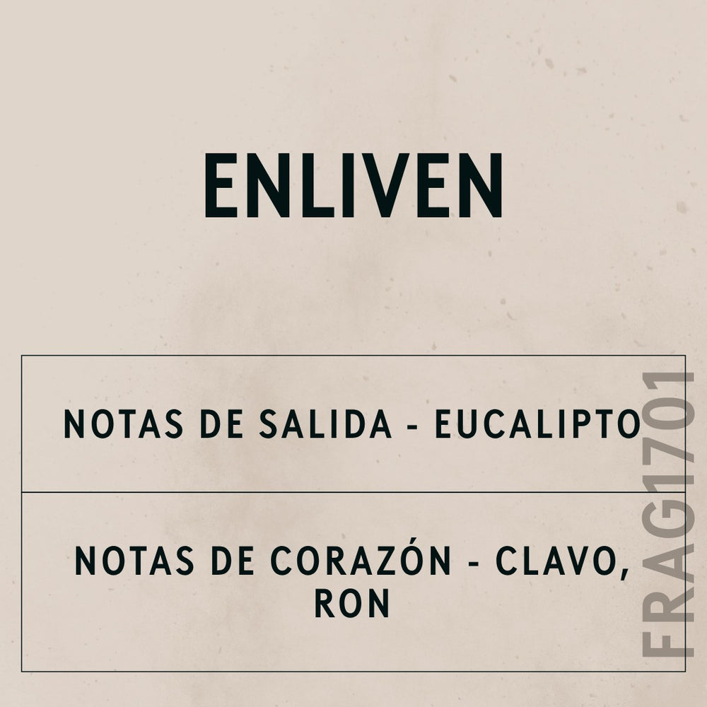 Enliven Natural Oil scent card (Spanish)