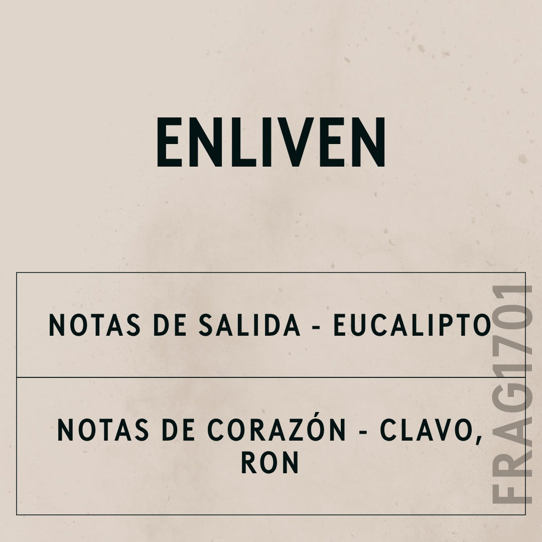 Enliven Natural Oil scent card (Spanish)