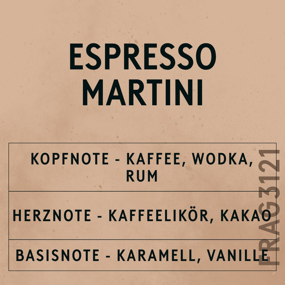 Espresso Martini Fragrance Oil scent card (German)