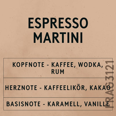 Espresso Martini Fragrance Oil scent card (German)