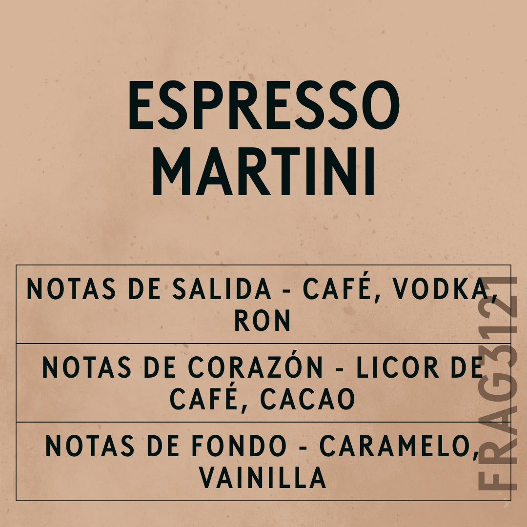 Espresso Martini Fragrance Oil scent card (Spanish)