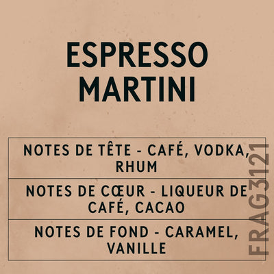 Espresso Martini Fragrance Oil scent card (French)