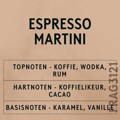 Espresso Martini Fragrance Oil scent card (Dutch)