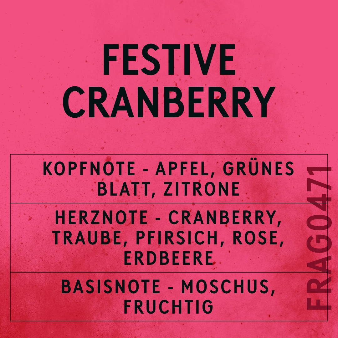 Festive Cranberry Fragrance Oil scent card (German)