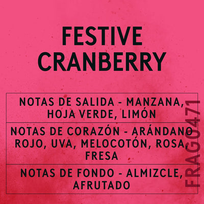 Festive Cranberry Fragrance Oil scent card (Spanish)