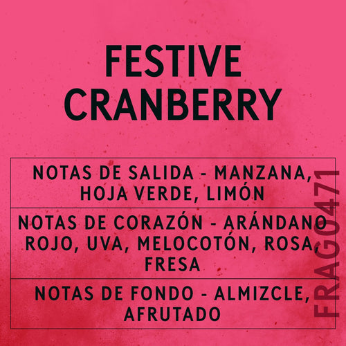 Festive Cranberry Fragrance Oil scent card (Spanish)