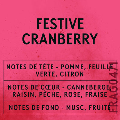 Festive Cranberry Fragrance Oil scent card (French)
