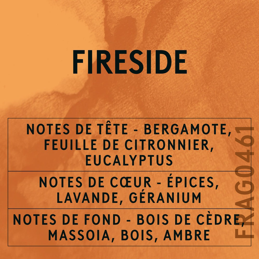 Fireside Fragrance Oil scent card (French)