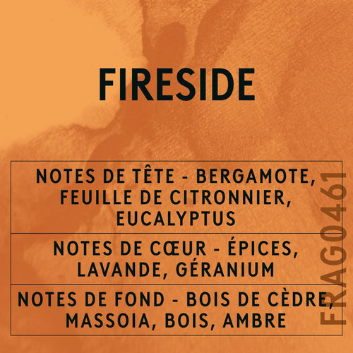 Fireside Fragrance Oil scent card (French)