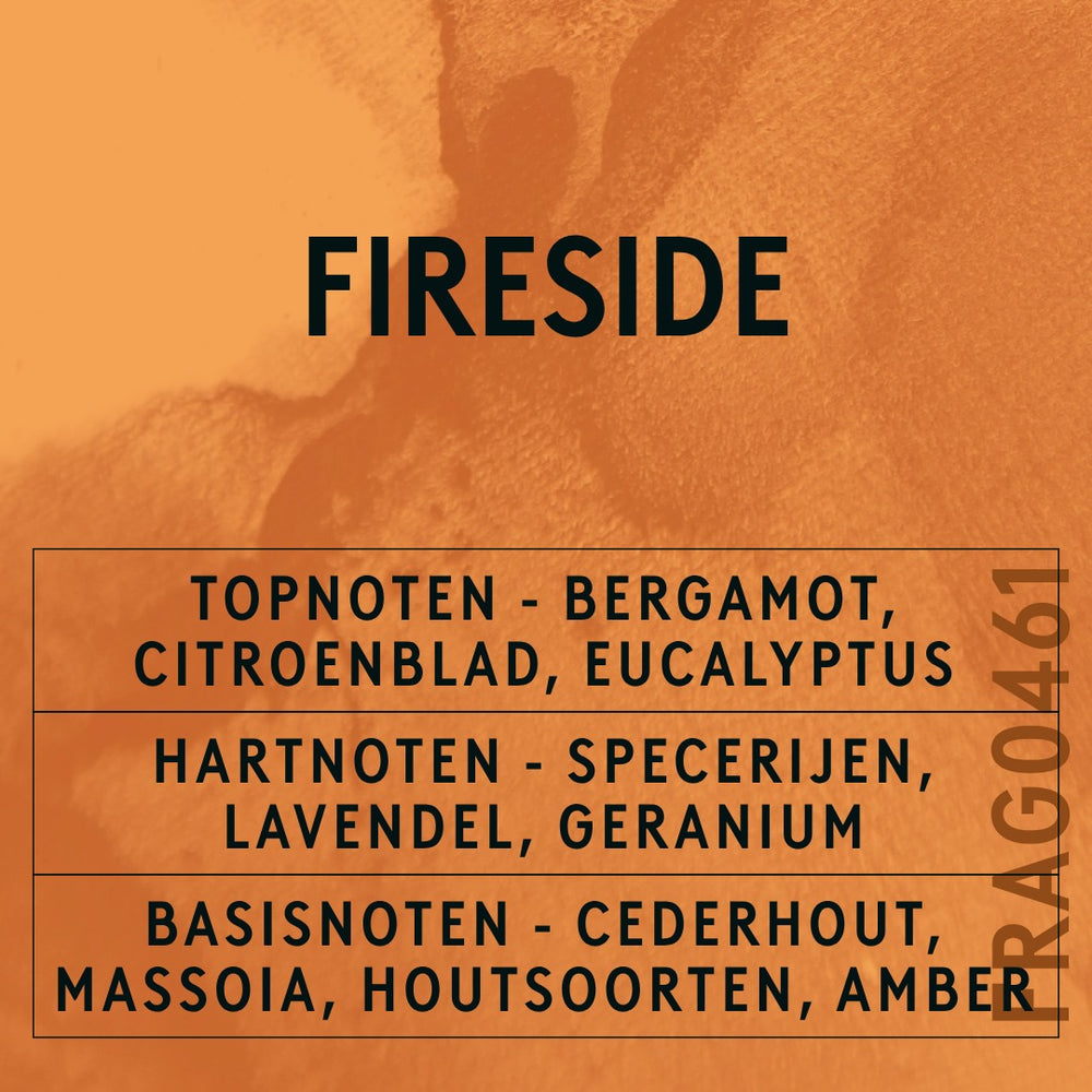 Fireside Fragrance Oil scent card (Dutch)