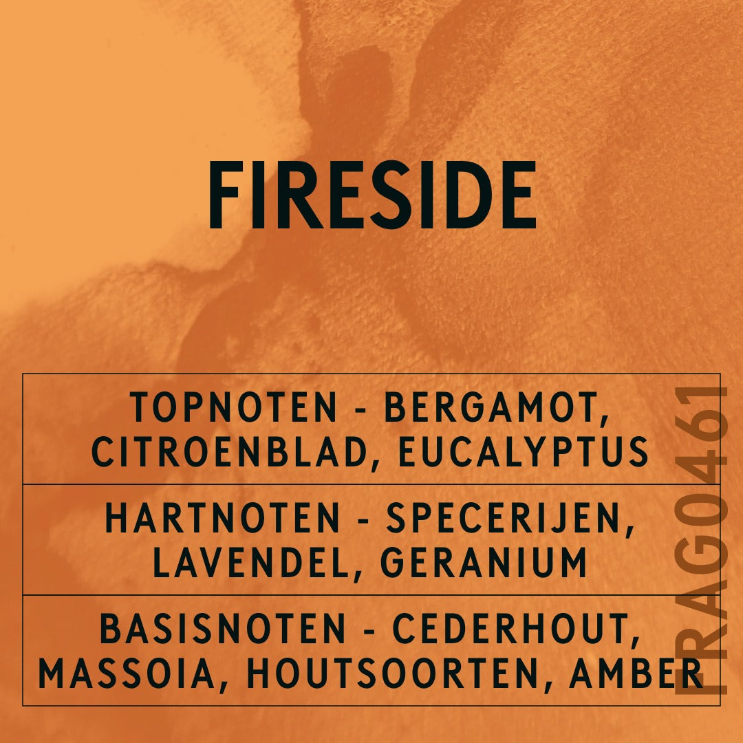 Fireside Fragrance Oil scent card (Dutch)