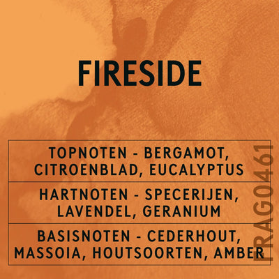 Fireside Fragrance Oil scent card (Dutch)