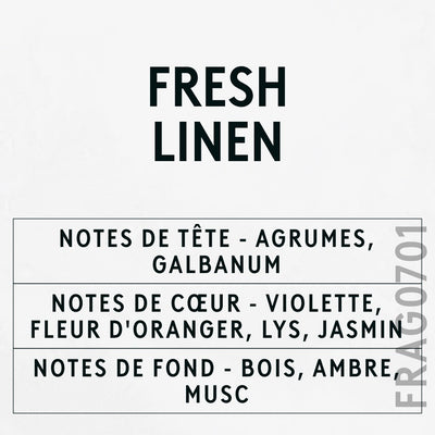 Fresh Linen Fragrance Oil scent card (French)