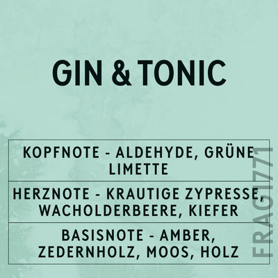 Gin And Tonic Fragrance Oil scent card (German)