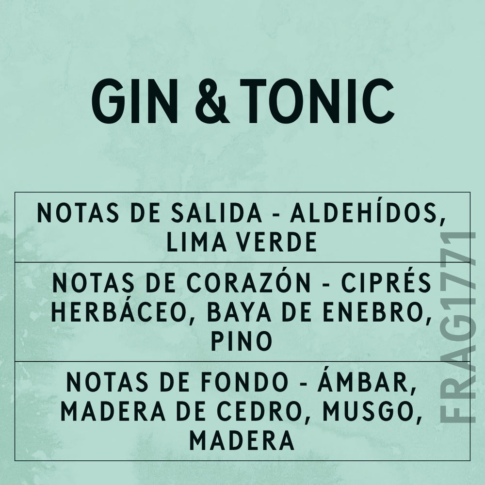 Gin And Tonic Fragrance Oil scent card (Spanish)