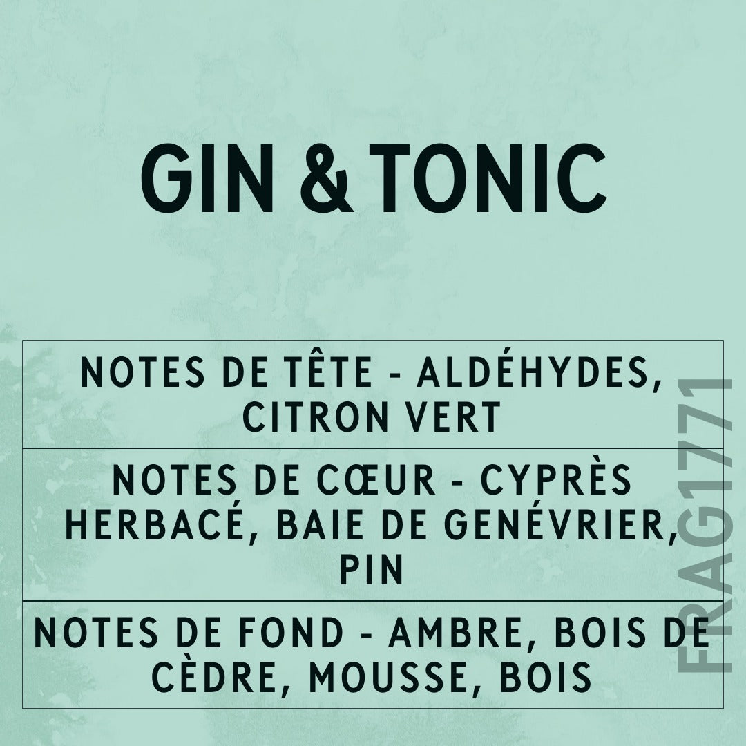Gin And Tonic Fragrance Oil scent card (French)