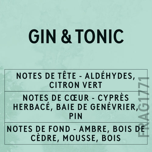 Gin And Tonic Fragrance Oil scent card (French)