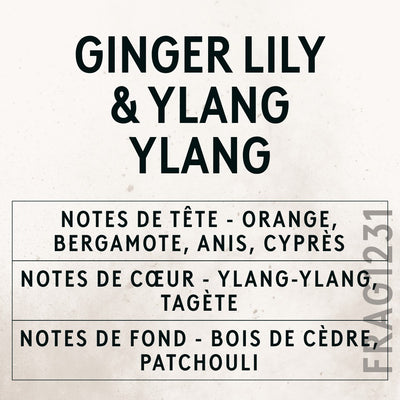 Ginger Lily & Ylang Ylang Oil scent card (French)