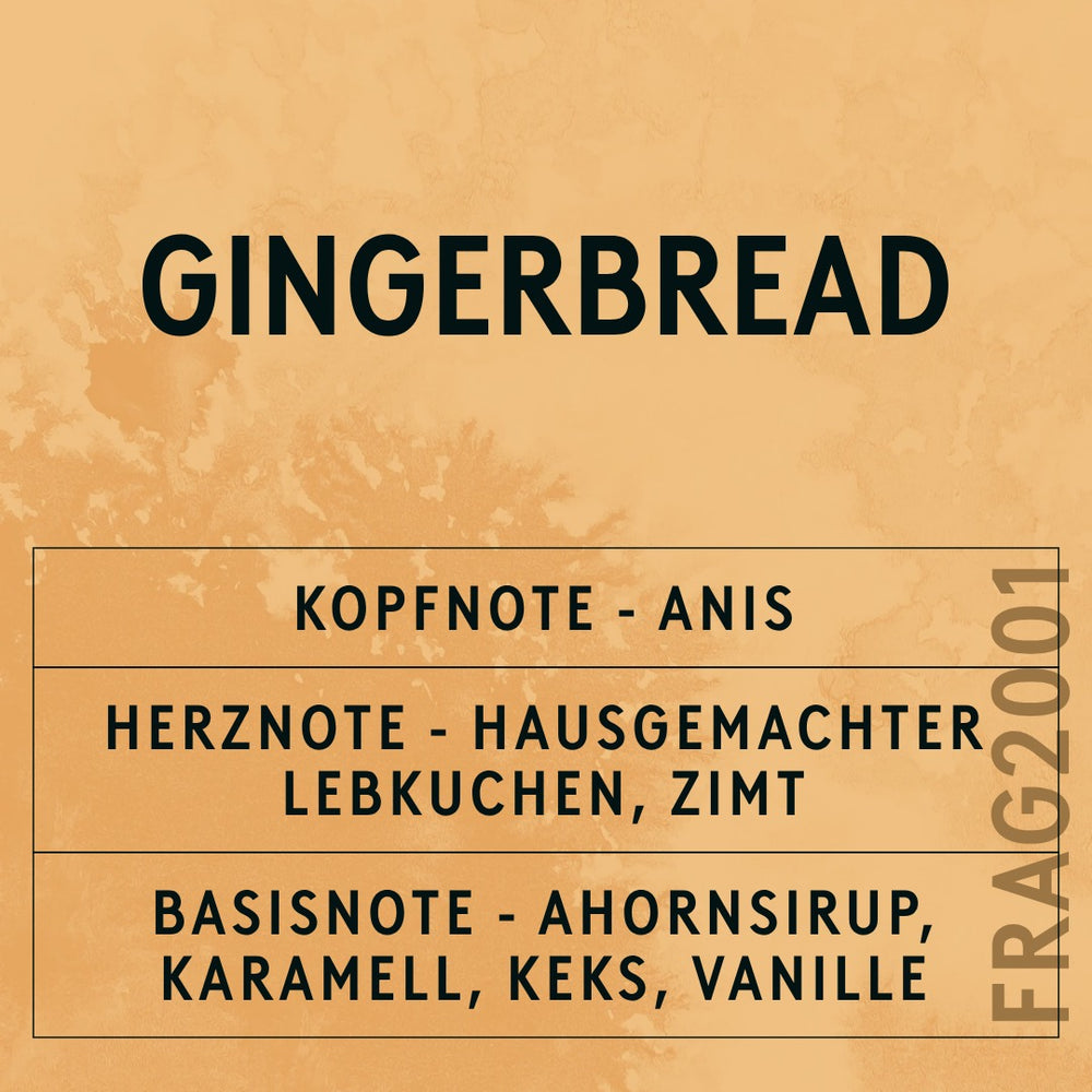 Gingerbread Fragrance Oil scent card (German)