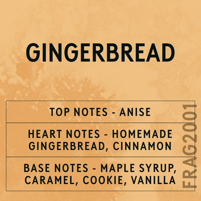Gingerbread Fragrance Oil scent card (English)