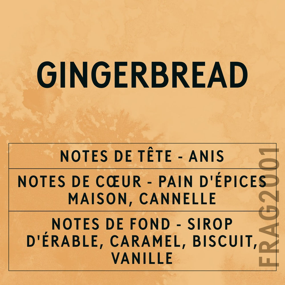 Gingerbread Fragrance Oil scent card (French)