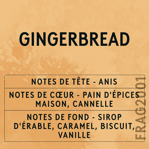 Gingerbread Fragrance Oil scent card (French)