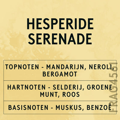 Hesperide Serenade Fragrance Oil scent card (Dutch)