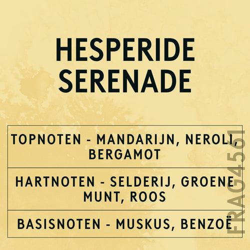 Hesperide Serenade Fragrance Oil scent card (Dutch)