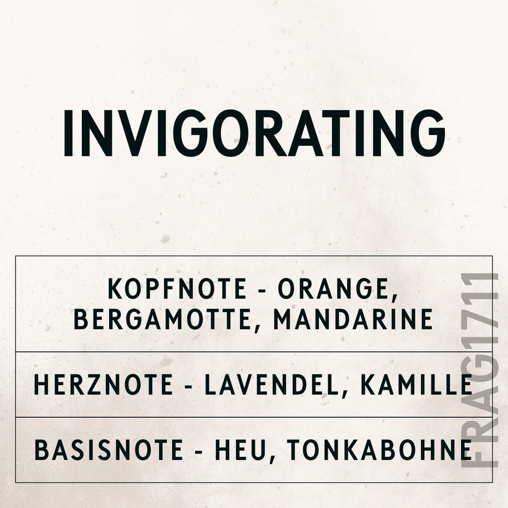 Invigorating Natural Oil scent card (German)