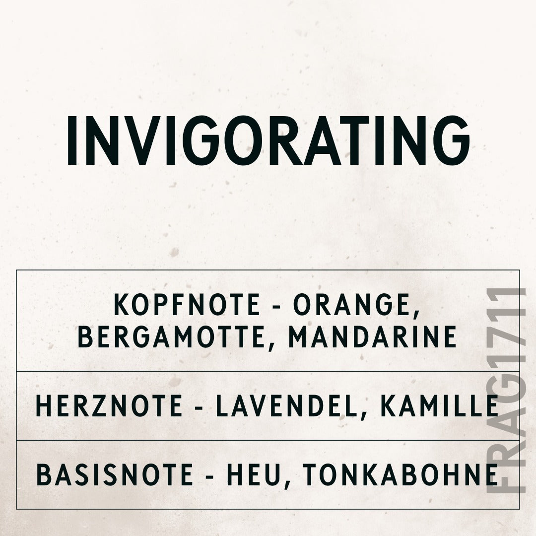 Invigorating Natural Oil scent card (German)