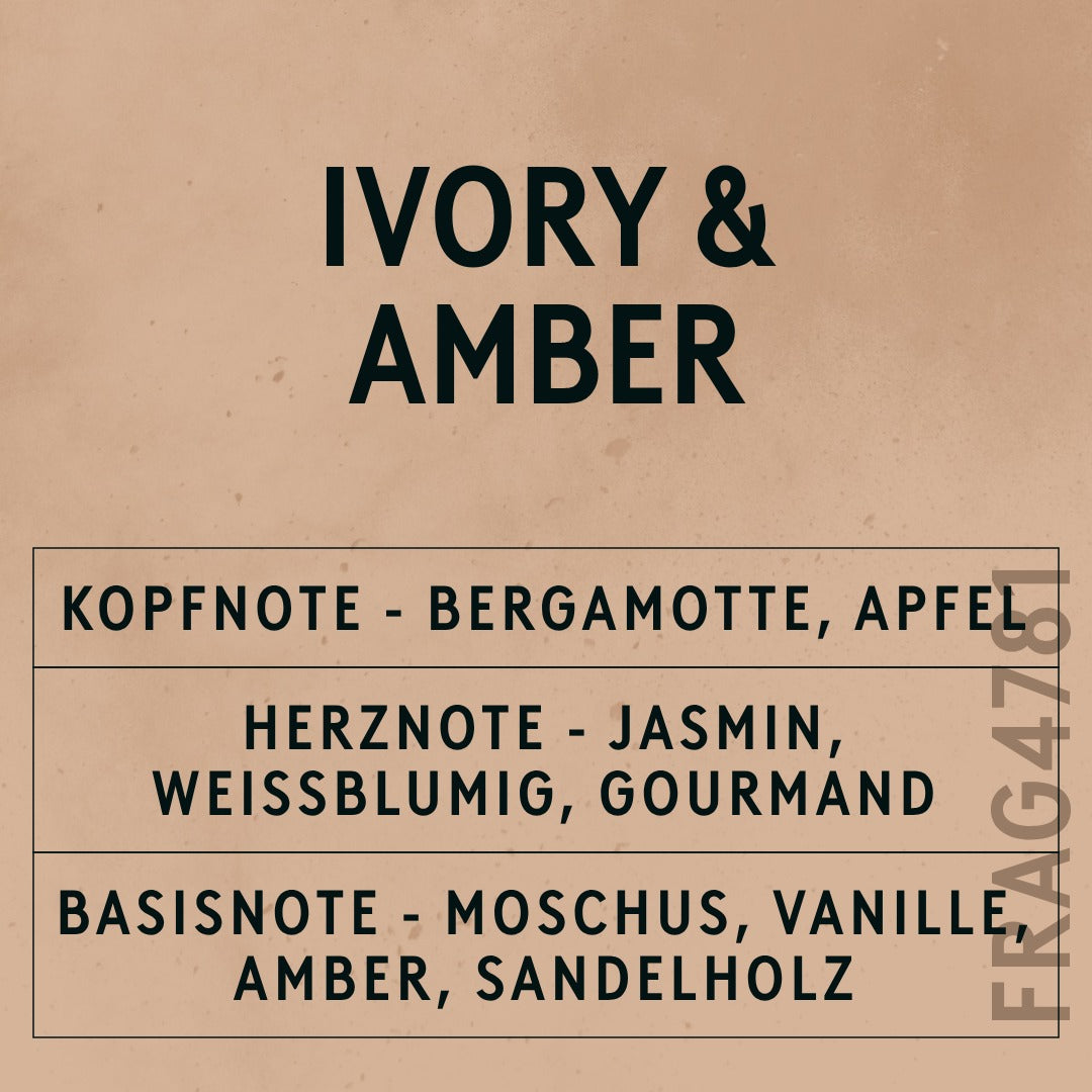 Ivory & Amber Fragrance Oil scent card (German)