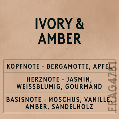 Ivory & Amber Fragrance Oil scent card (German)
