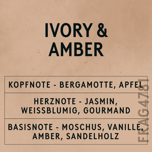 Ivory & Amber Fragrance Oil scent card (German)