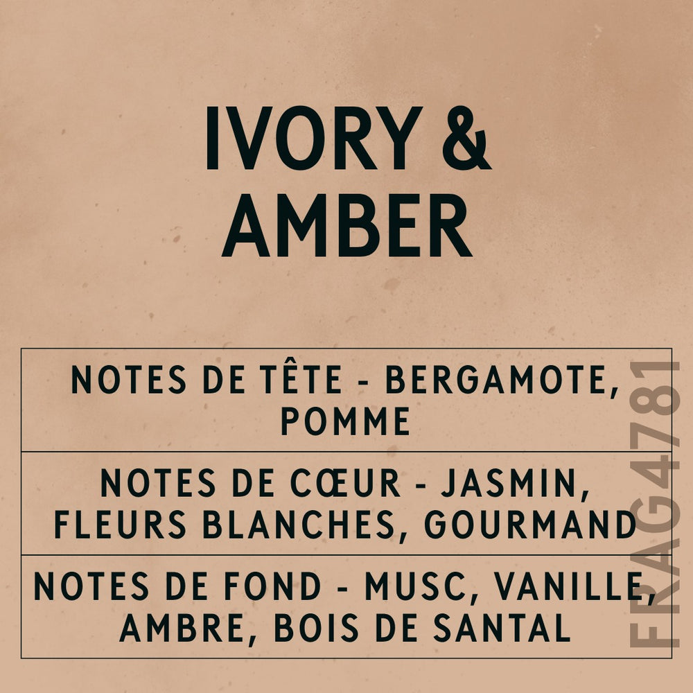 Ivory & Amber Fragrance Oil scent card (French)