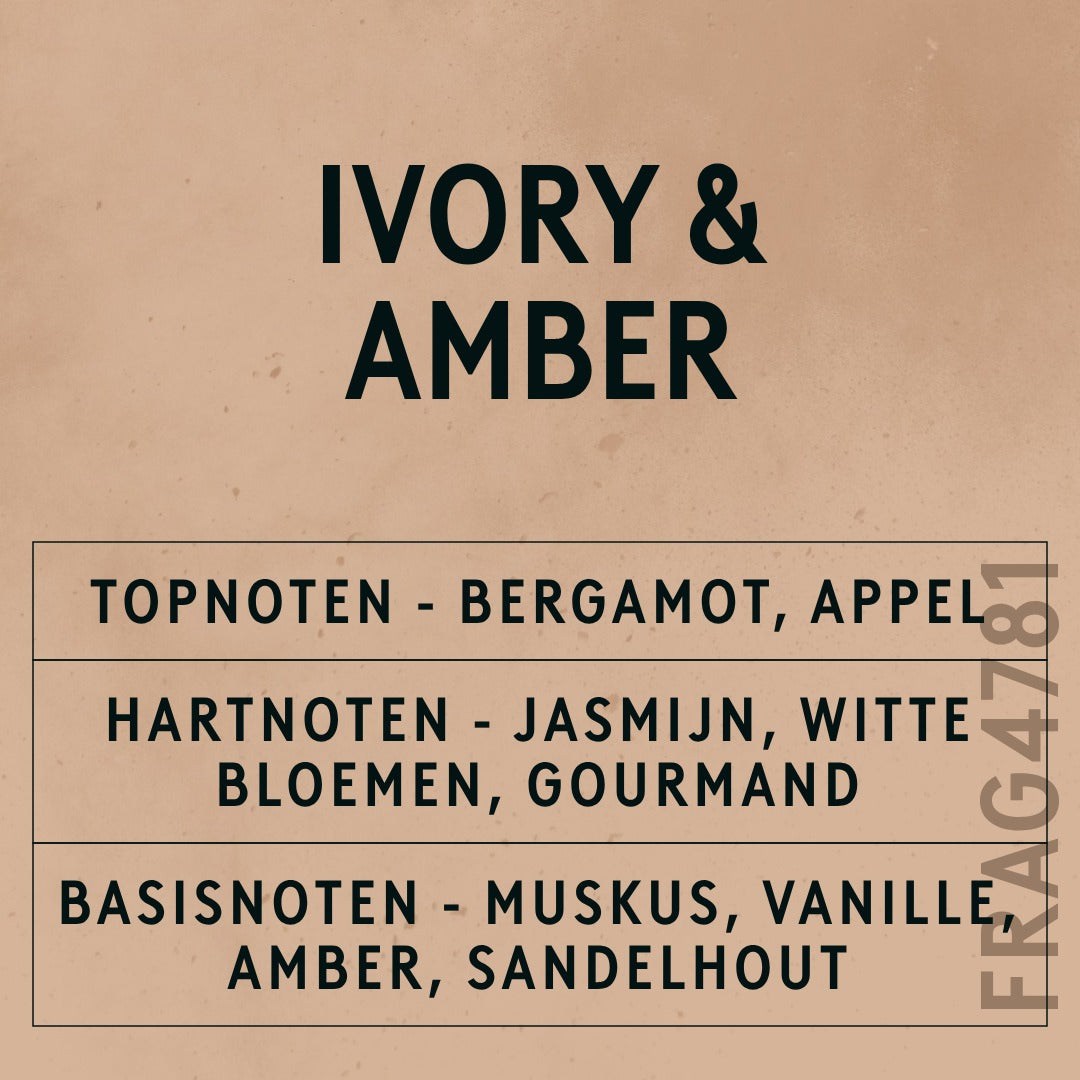 Ivory & Amber Fragrance Oil scent card (Dutch)