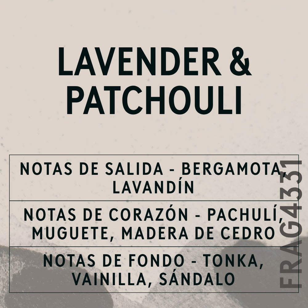Lavender & Patchouli Fragrance Oil with Citrepel Insect Repellent scent card (Spanish)