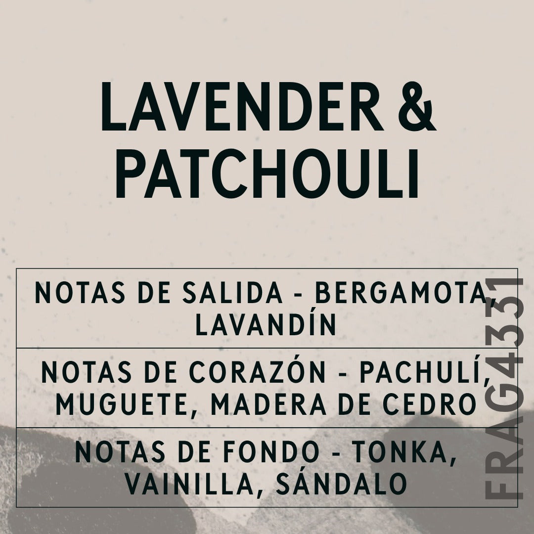 Lavender & Patchouli Fragrance Oil with Citrepel Insect Repellent scent card (Spanish)