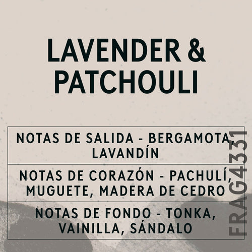 Lavender & Patchouli Fragrance Oil with Citrepel Insect Repellent scent card (Spanish)