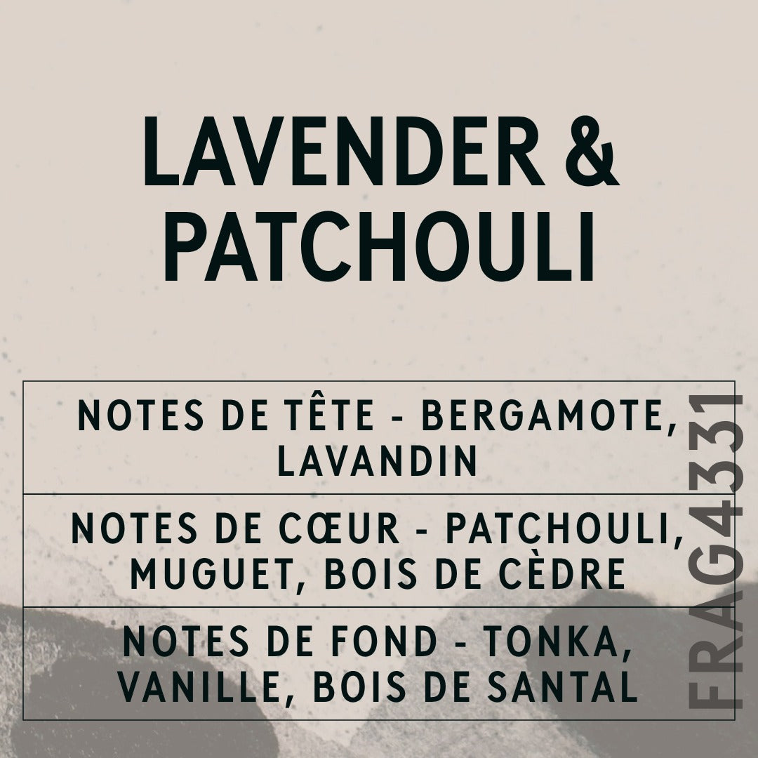 Lavender & Patchouli Fragrance Oil with Citrepel Insect Repellent scent card (French)