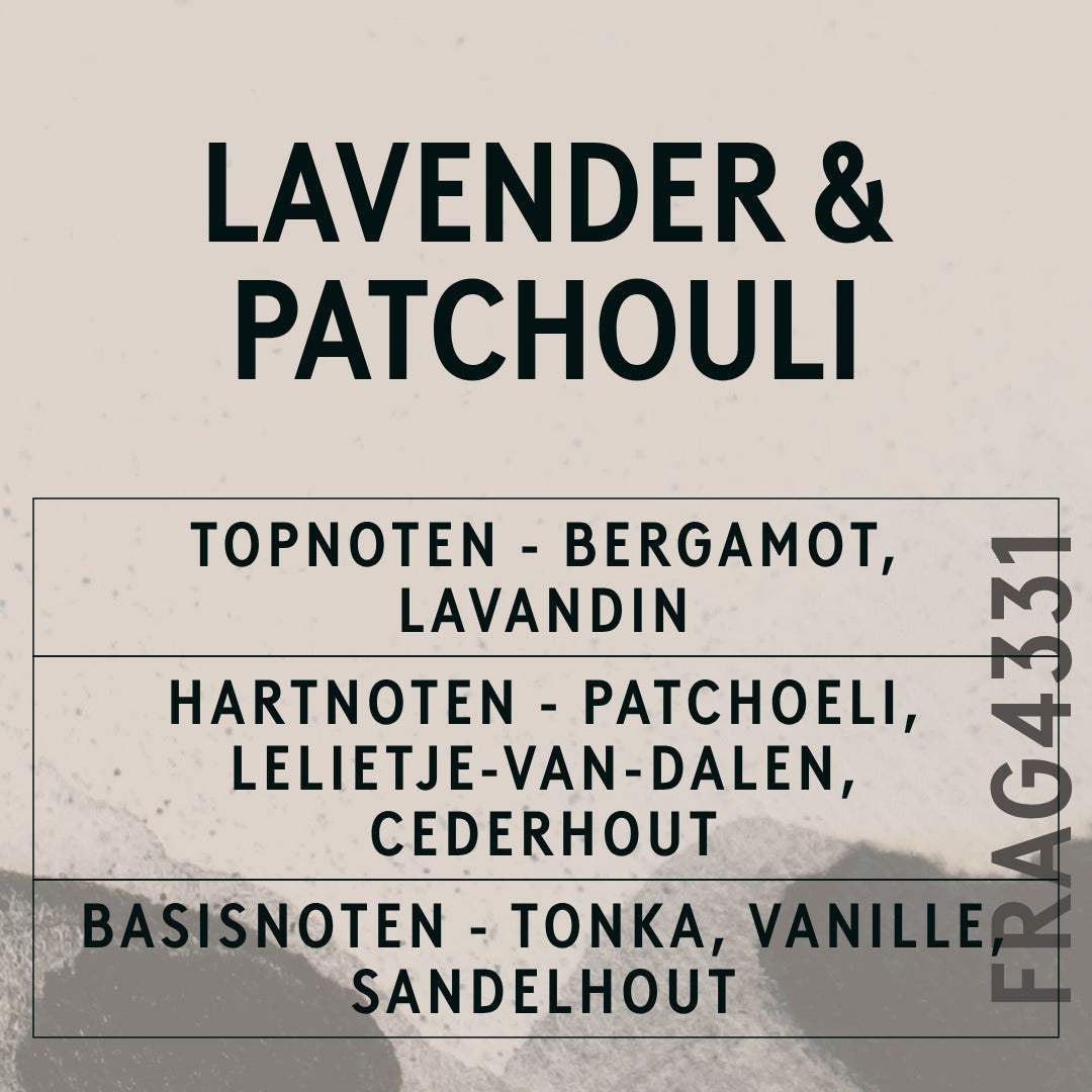 Lavender & Patchouli Fragrance Oil with Citrepel Insect Repellent scent card (Dutch)