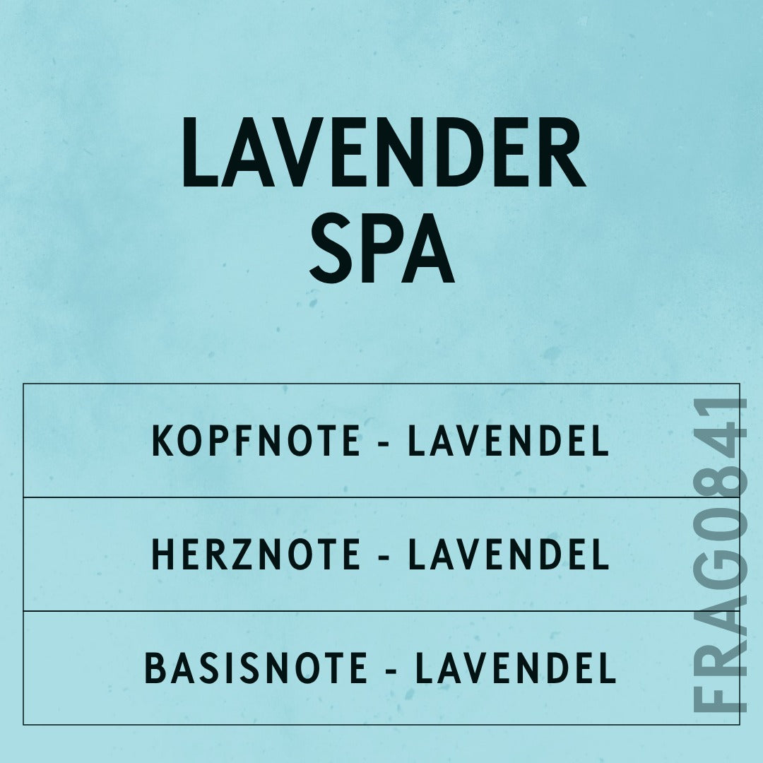 Lavender Spa Fragrance Oil scent card (German)