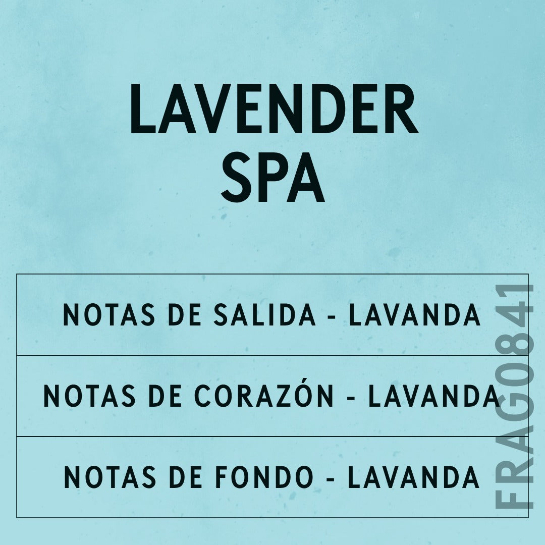 Lavender Spa Fragrance Oil scent card (Spanish)