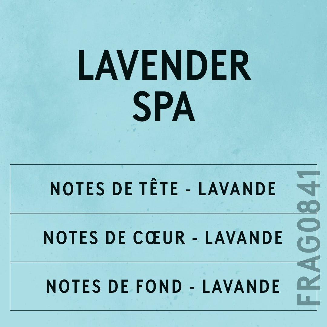 Lavender Spa Fragrance Oil scent card (French)