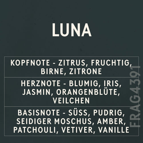 Luna Fragrance Oil scent card (German)