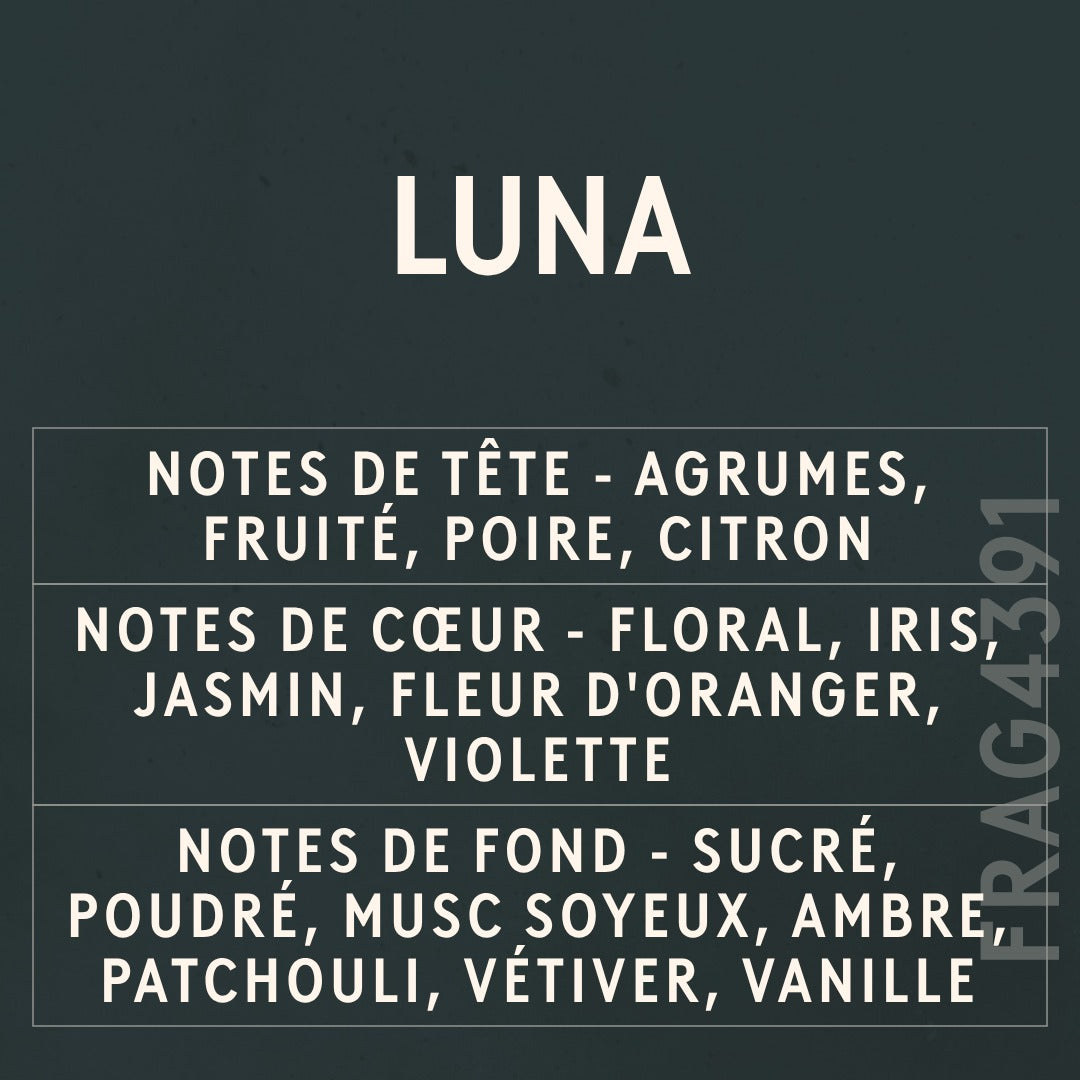 Luna Fragrance Oil scent card (French)