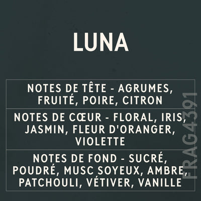 Luna Fragrance Oil scent card (French)