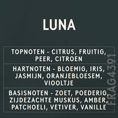 Luna Fragrance Oil scent card (Dutch)