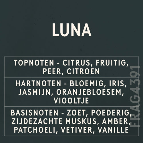 Luna Fragrance Oil scent card (Dutch)